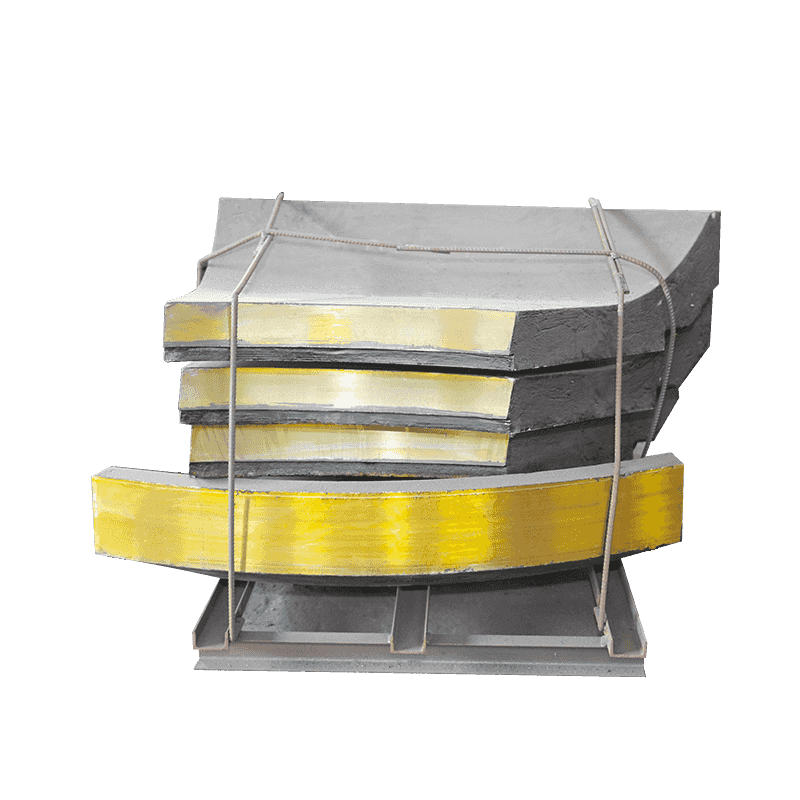 Hög kromfoder för slagkross